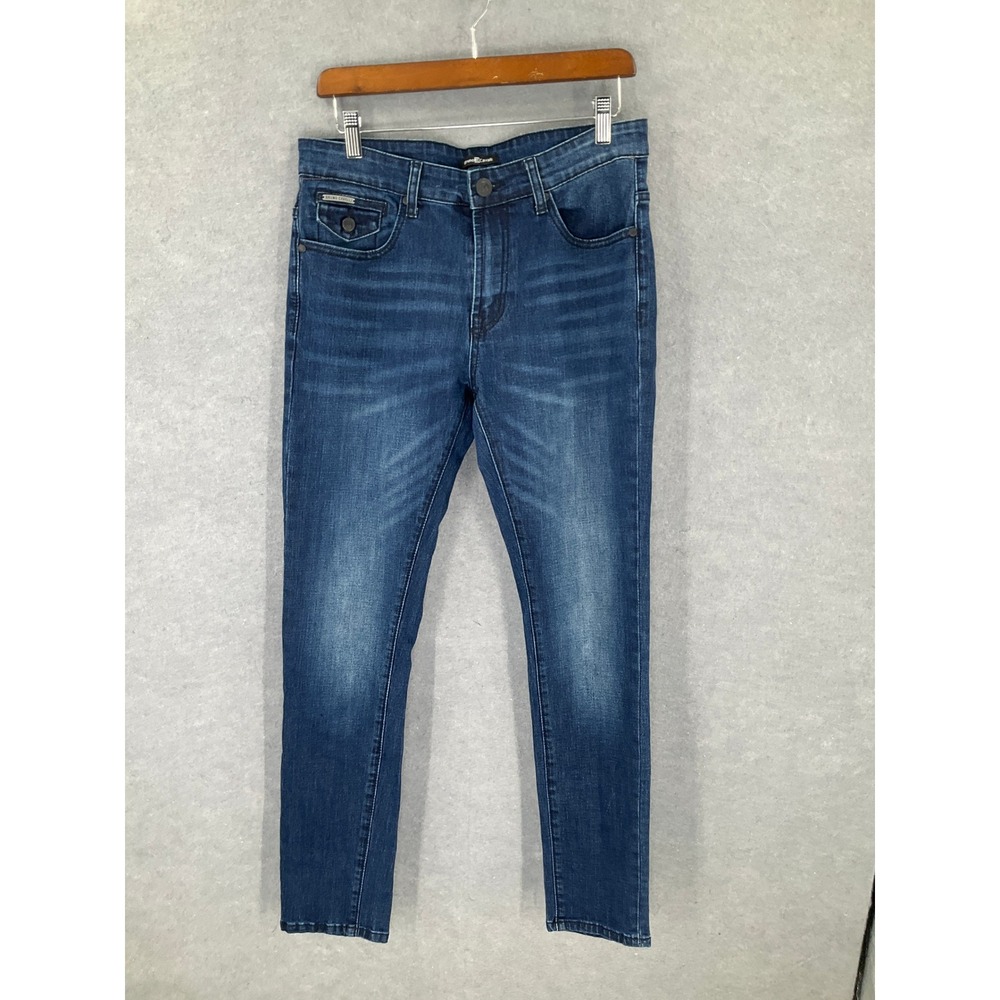Bruno‎ Cavalli Men's Jeans Blue Denim Skinny Fit Distressed Casual 30x30